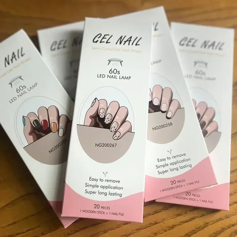 Full Cover Adhesive - Halbgehärtete Gel-Nagelstreifen, Patch-Schieber, selbstklebend, wasserdicht, langlebig,